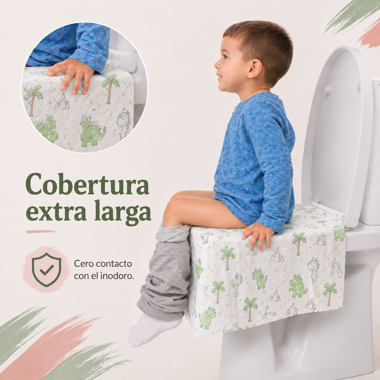 Protector de Inodoro Desechable Para Niños y Adultos. Cada paquete contiene 15 unds