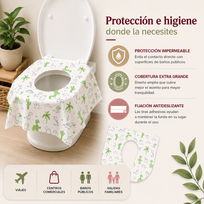 Protector de Inodoro Desechable Para Niños y Adultos. Cada paquete contiene 15 unds