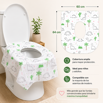 Protector de Inodoro Desechable Para Niños y Adultos. Cada paquete contiene 15 unds