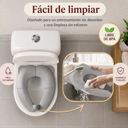 Asiento de inodoro portátil para niños