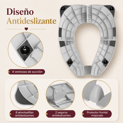 Asiento de inodoro portátil para niños