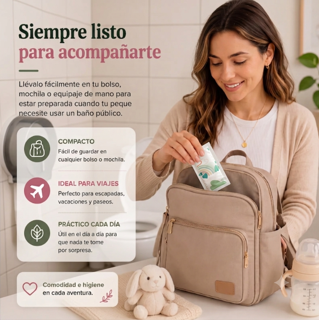 Protector de Inodoro Desechable Para Niños y Adultos. Cada paquete contiene 15 unds